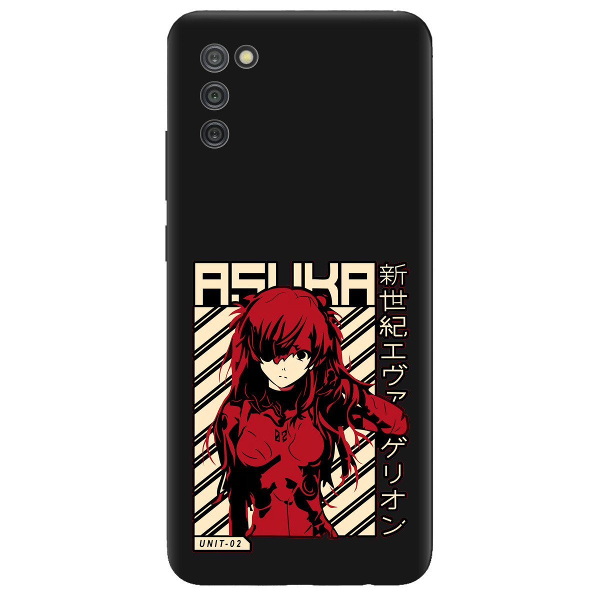 Чохол для Samsung Galaxy A02s чорний матовий soft touch Аска Ленглі - фото 1 - Чохли для телефонів