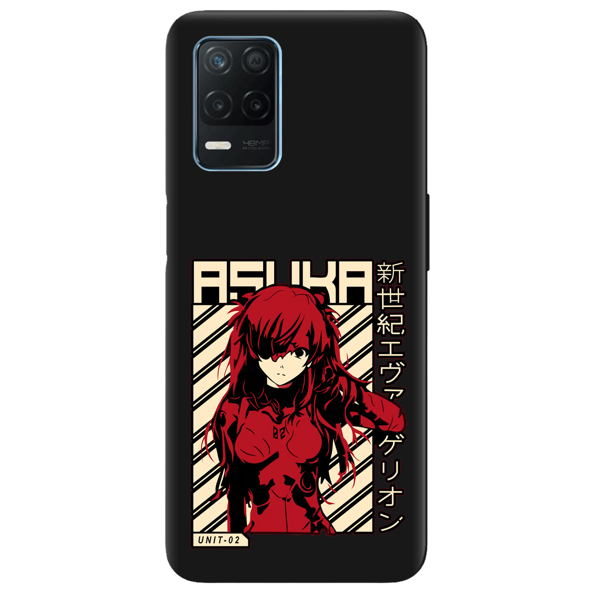 Чохол для Realme 8 чорний матовий soft touch Аска Ленглі - фото 1 - Чохли для телефонів