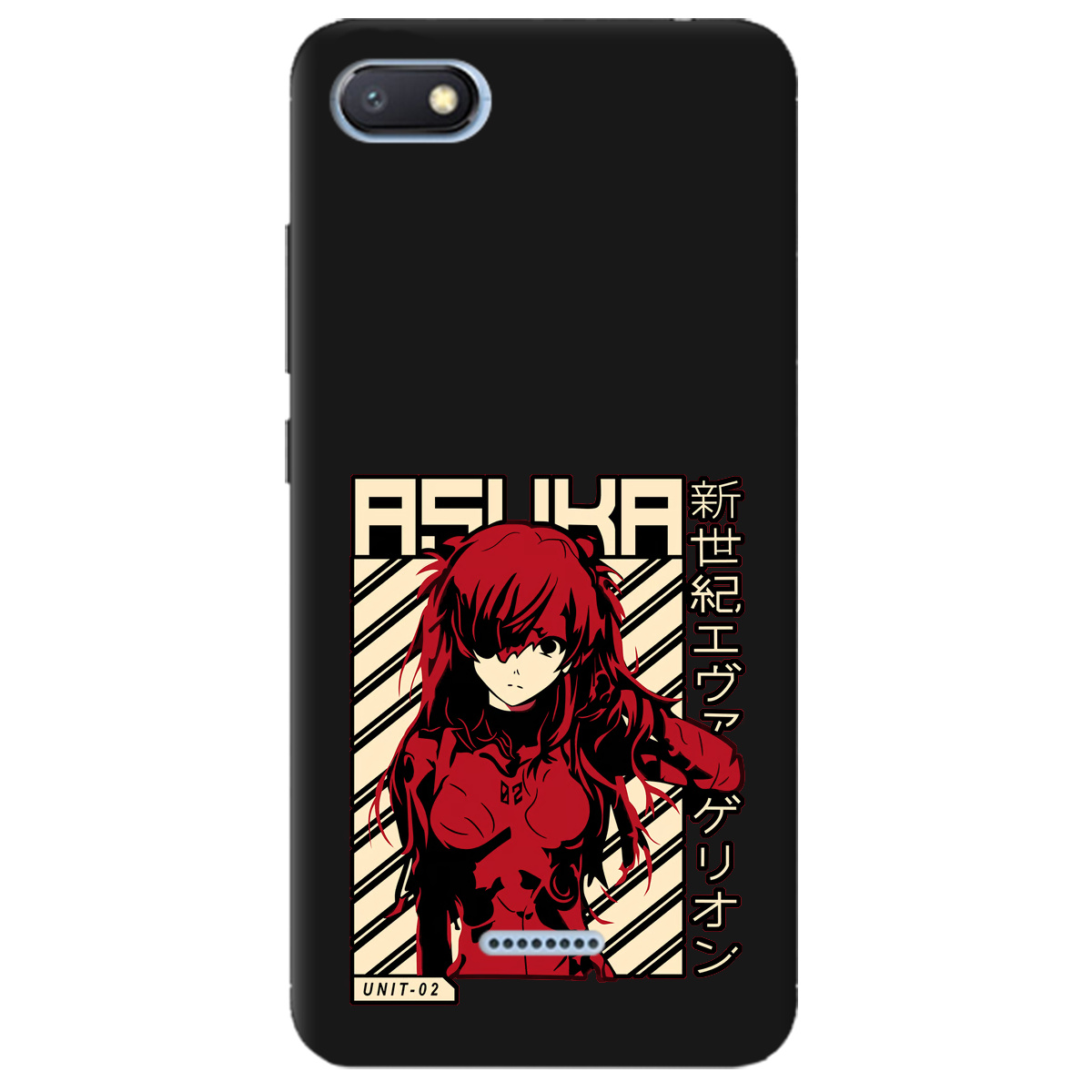 Чехол для Xiaomi Redmi 6A черный матовый soft touch Аска Ленгли - фото 1 - Чехлы для телефонов