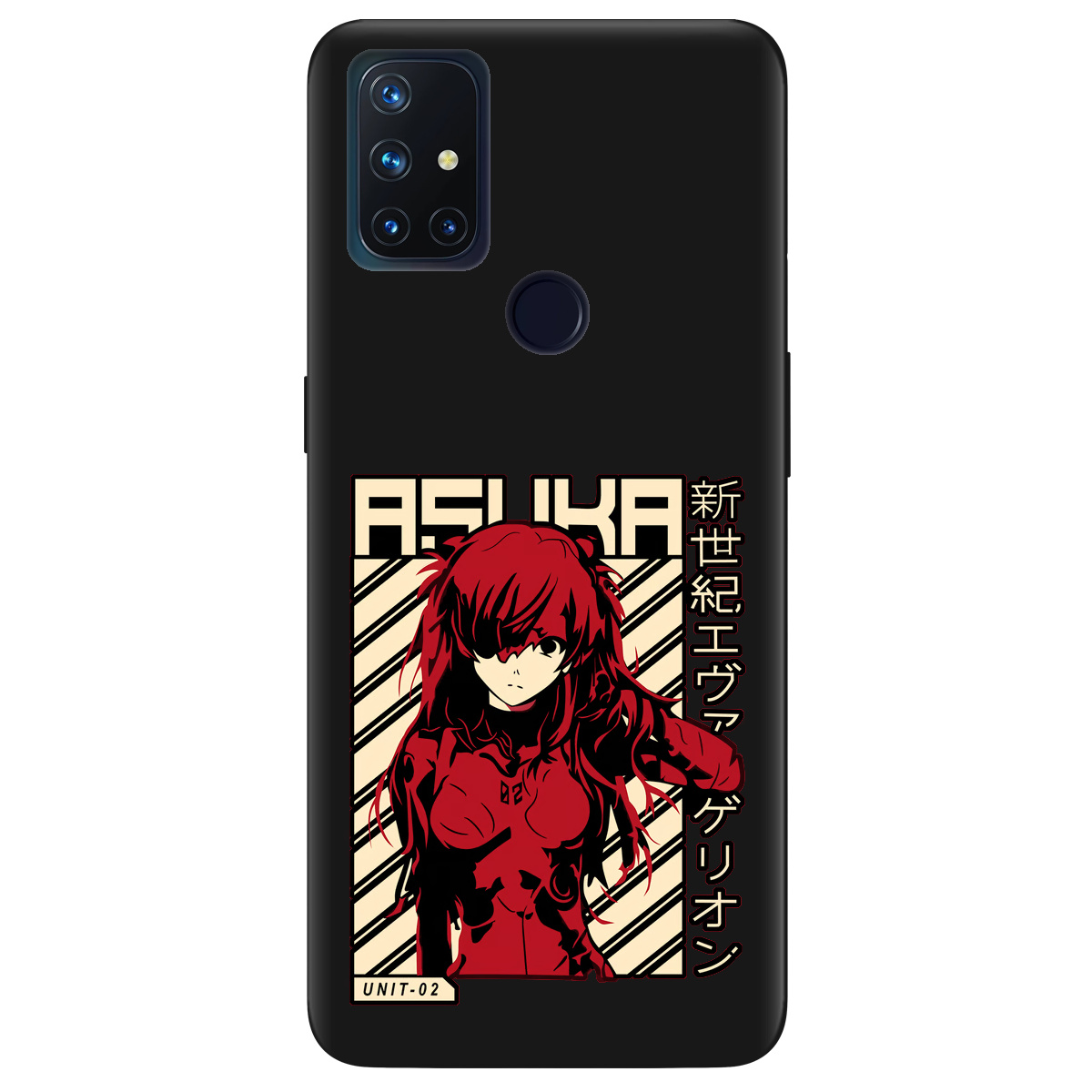 Чехол для OnePlus Nord N10 5G черный матовый soft touch Аска Ленгли - фото 1 - Чехлы для телефонов