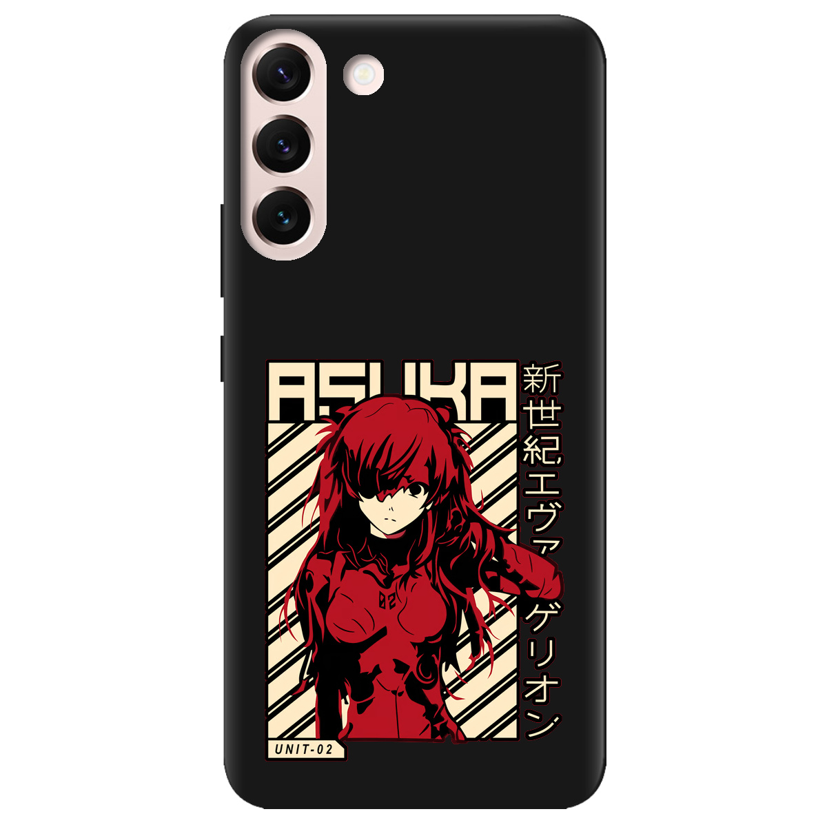 Чехол для Samsung Galaxy S22 черный матовый soft touch Аска Ленгли - фото 1 - Чехлы для телефонов