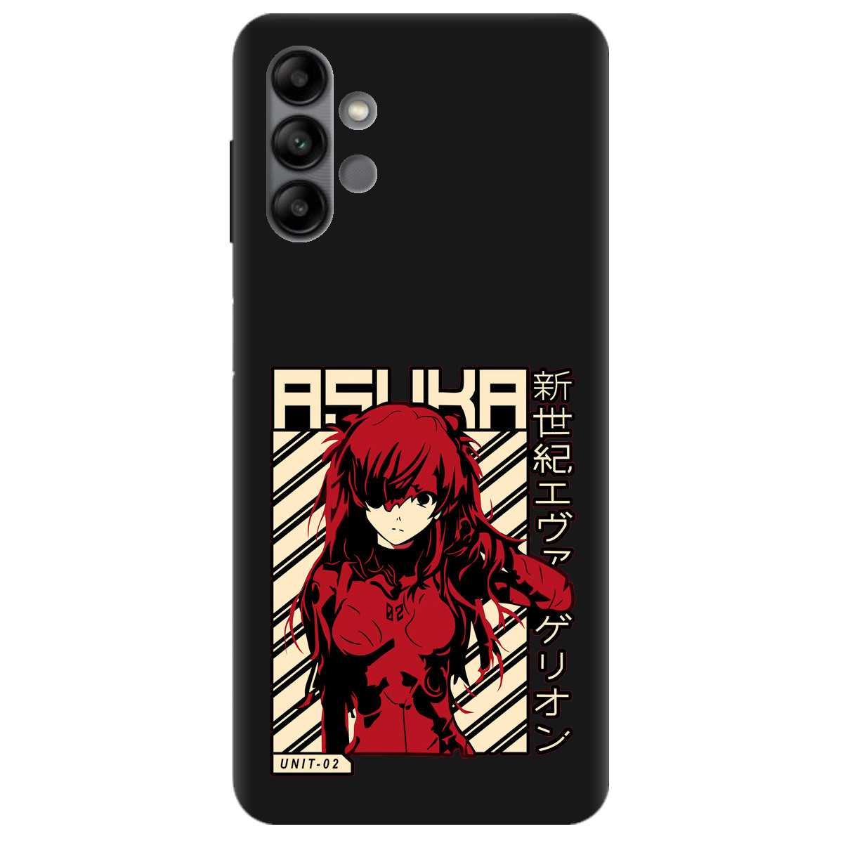 Чехол для Samsung Galaxy A04s черный матовый soft touch Аска Ленгли - фото 1 - Чехлы для телефонов