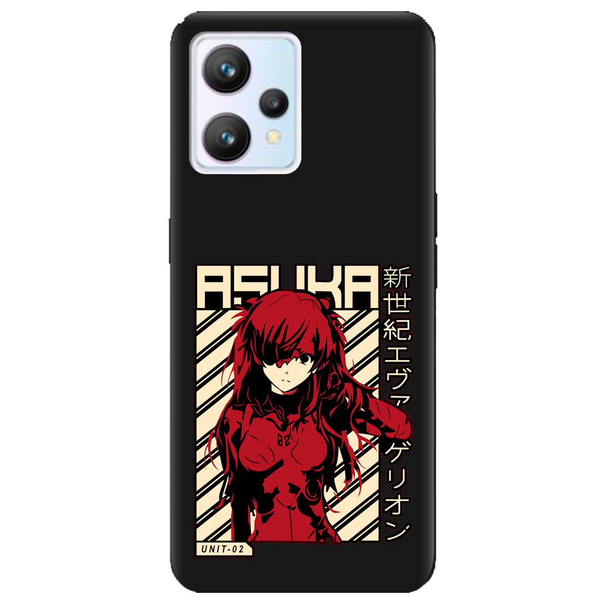 Чохол для Realme 9 чорний матовий soft touch Аска Ленглі - фото 1 Чохол для Realme 9 чорний матовий soft touch Аска Ленглі - фото 1 - Чохли для телефонів