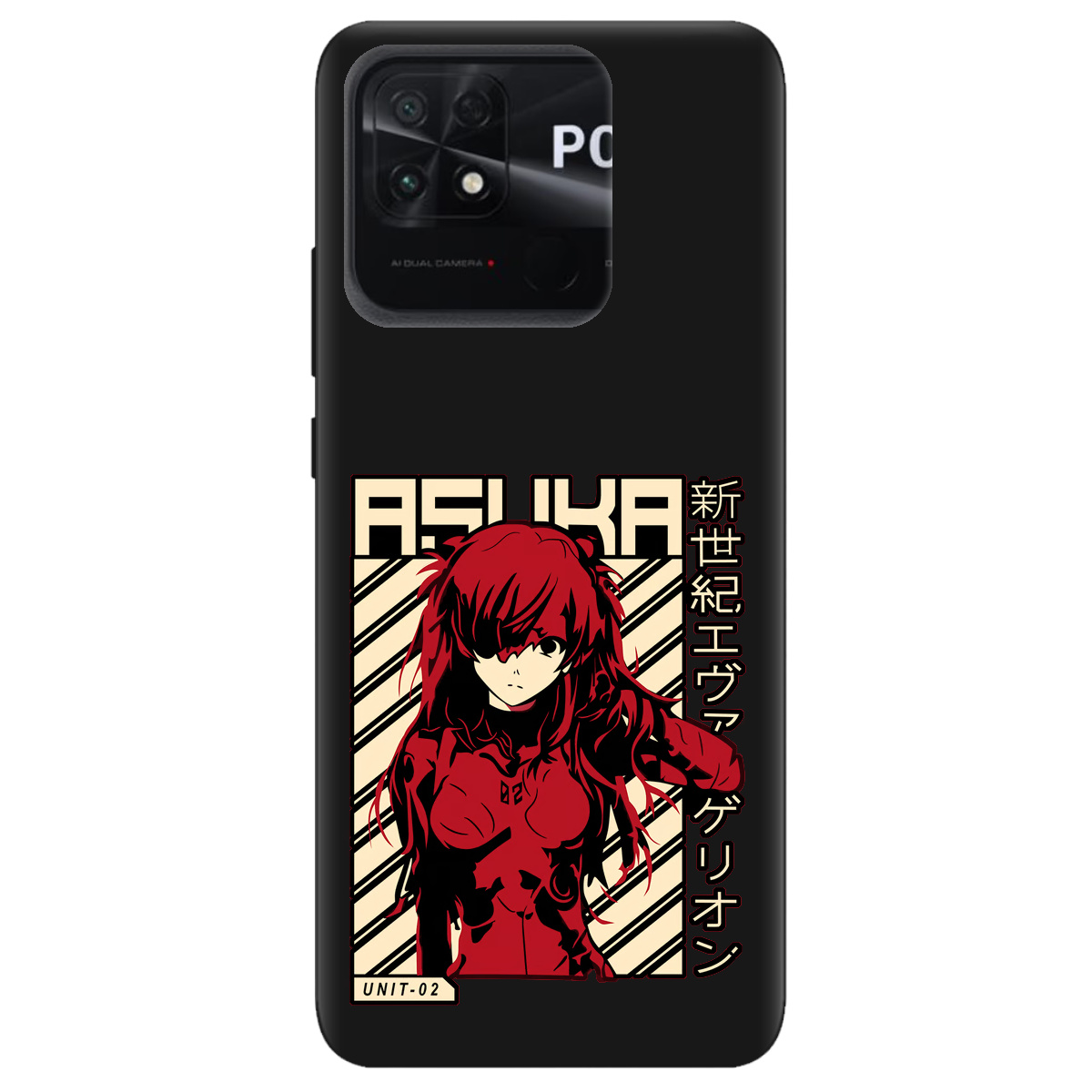 Чехол для Xiaomi Poco C40 черный матовый soft touch Аска Ленгли - фото 1 - Чехлы для телефонов