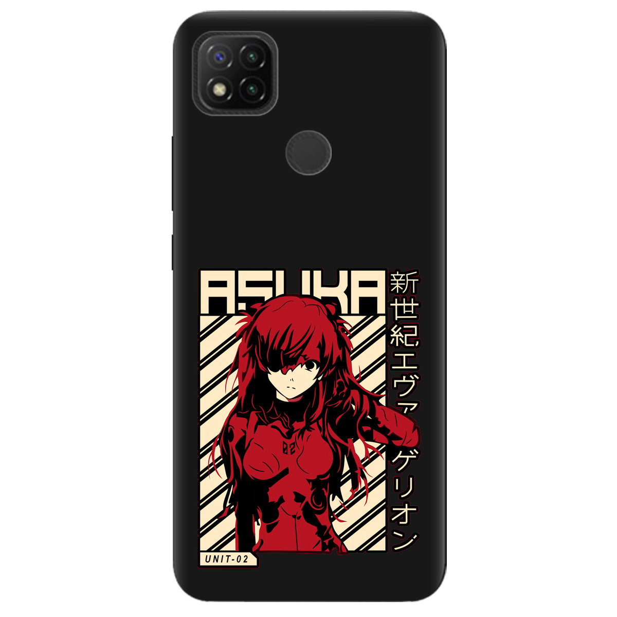 Чехол для Xiaomi Redmi 10A черный матовый soft touch Аска Ленгли - фото 1 - Чехлы для телефонов