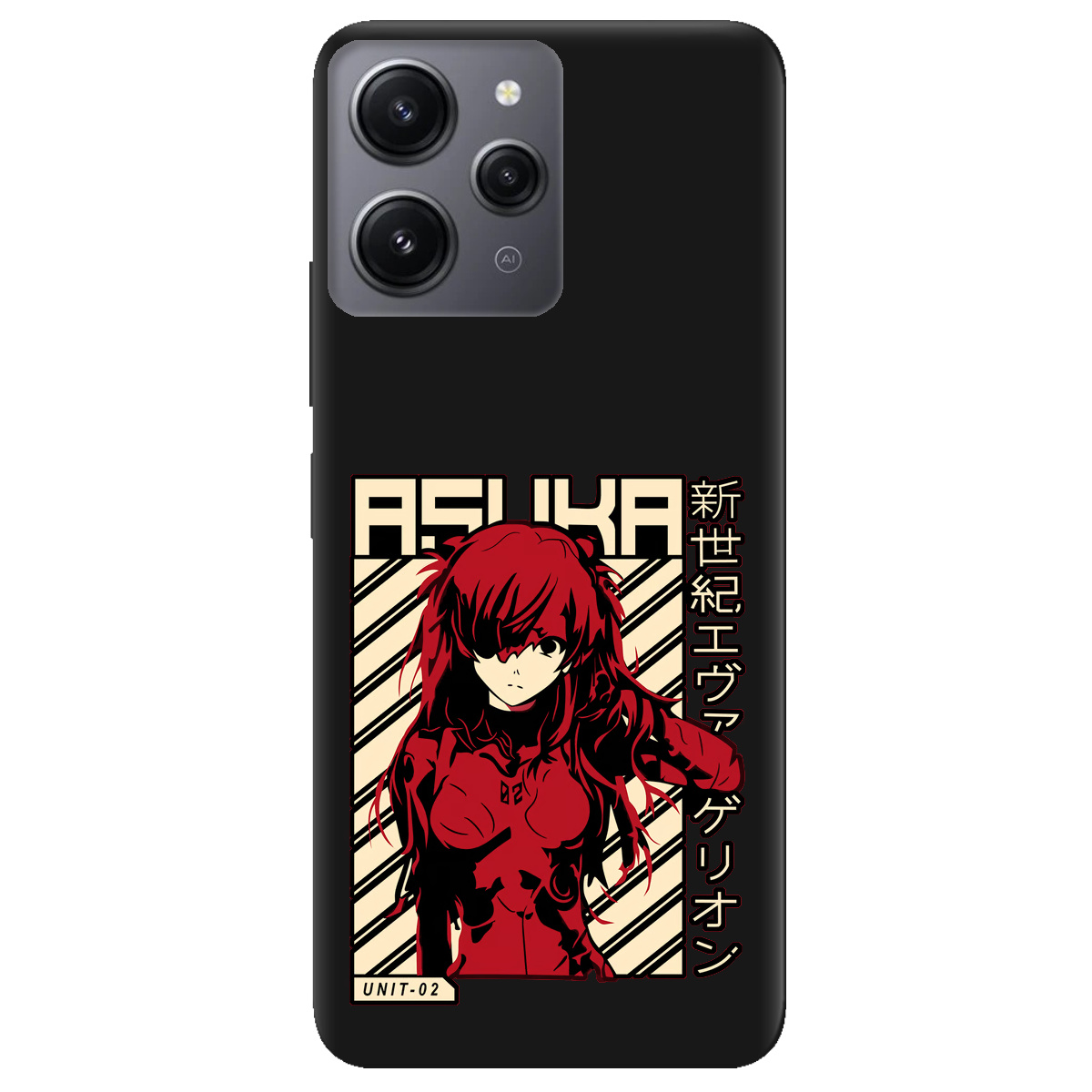 Чохол для Xiaomi Redmi 12 чорний матовий soft touch Аска Ленглі - фото 1 - Чохли для телефонів