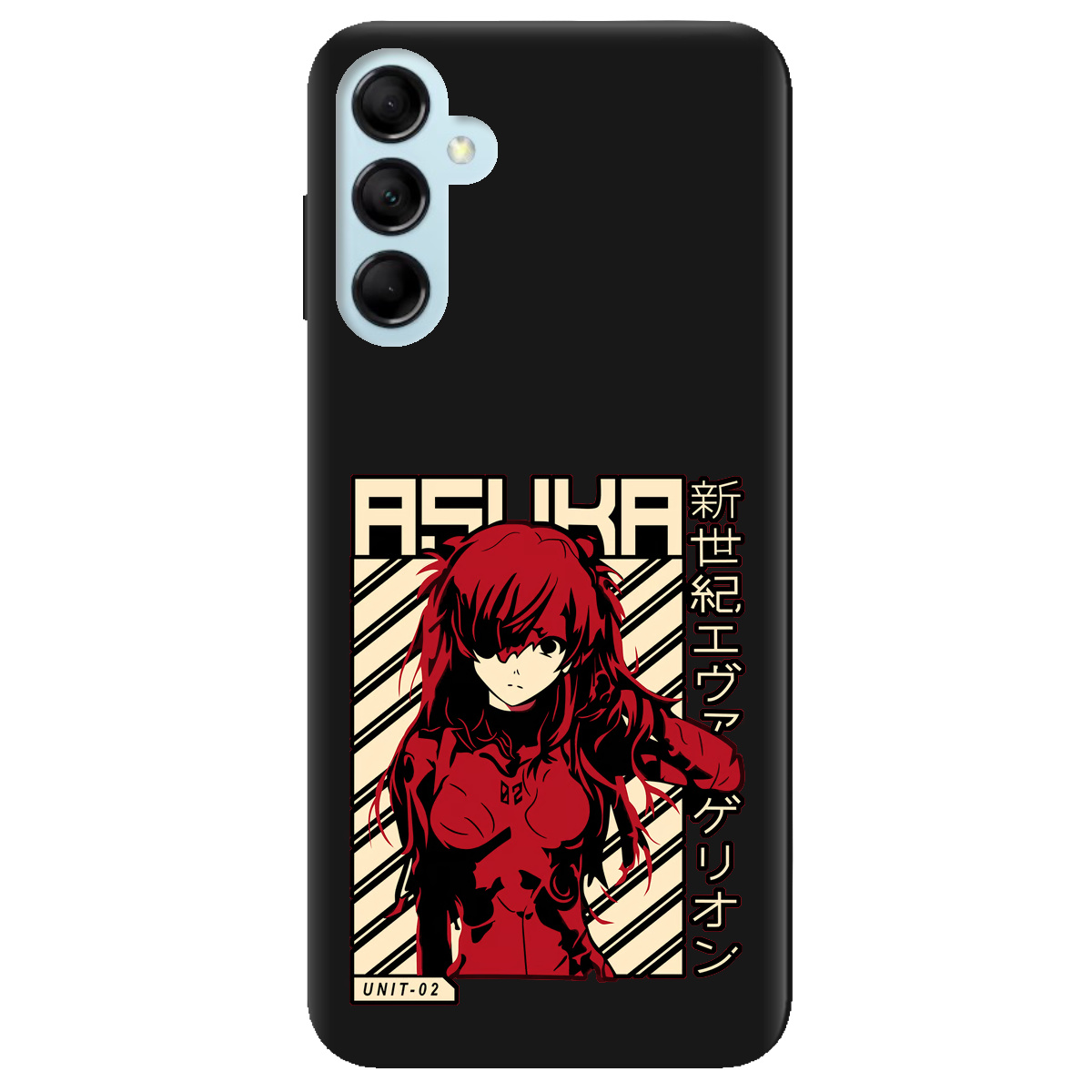 Чехол для Samsung Galaxy M14 5G черный матовый soft touch Аска Ленгли - фото 1 - Чехлы для телефонов