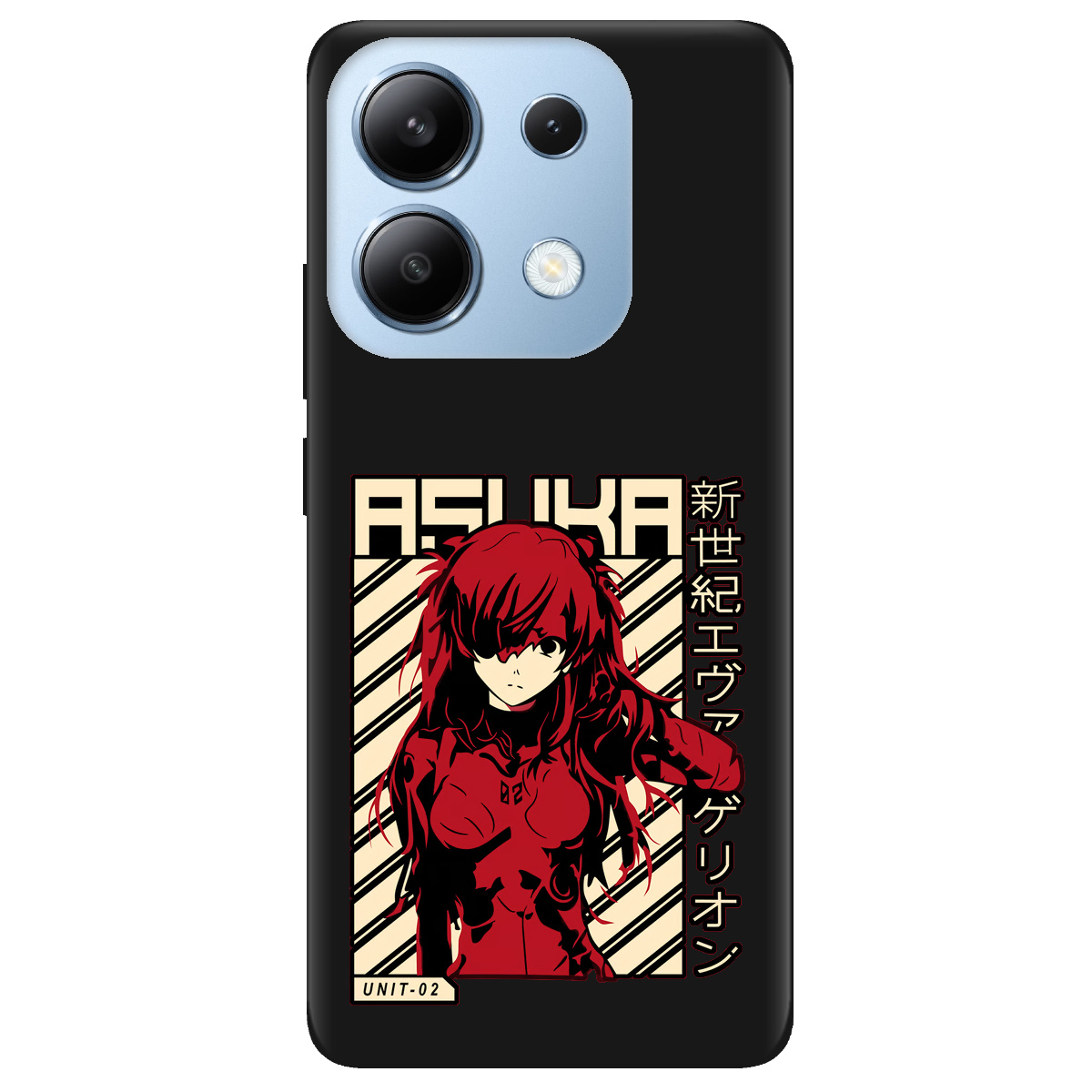 Чехол для Xiaomi Redmi Note 13 4G черный матовый soft touch Аска Ленгли - фото 1 Чехол для Xiaomi Redmi Note 13 4G черный матовый soft touch Аска Ленгли - фото 1 - Чехлы для телефонов