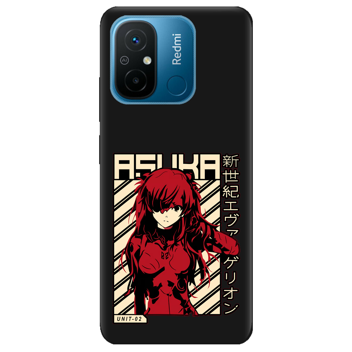 Чохол для Xiaomi Redmi 12C чорний матовий soft touch Аска Ленглі - фото 1 - Чохли для телефонів