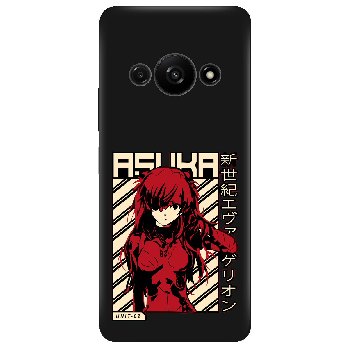 Чехол для Xiaomi Redmi A3 черный матовый soft touch Аска Ленгли - фото 1 - Чехлы для телефонов