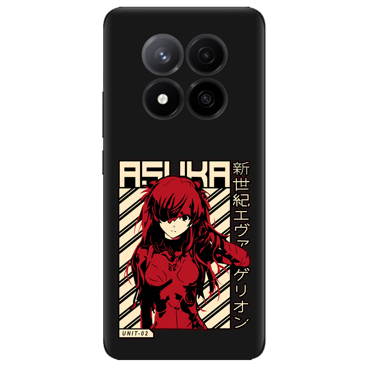 Чехол для Xiaomi Redmi Note 14 Pro + 5G черный матовый soft touch Аска Ленгли - фото 1 - Чехлы для телефонов