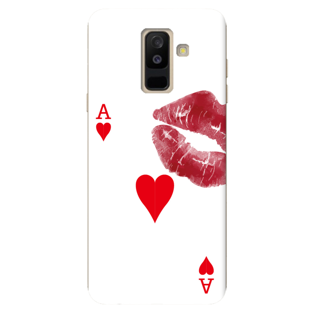 Чохол для Samsung Galaxy A6 Plus 2018 Червовий поцілунок - фото 1 - Чохли для телефонів