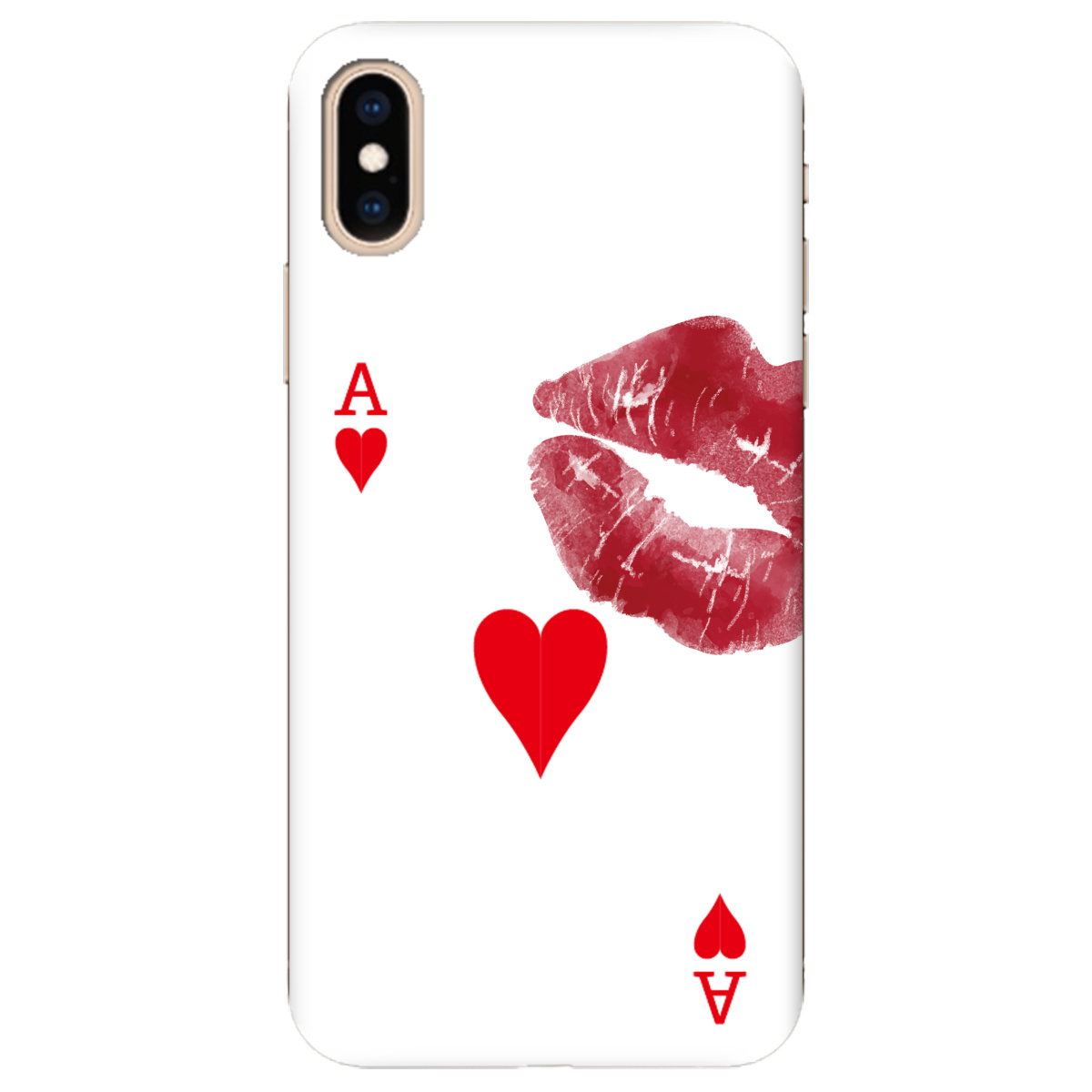 Чехол для Apple iPhone XS Червовый поцелуй - фото 1 - Чехлы для телефонов