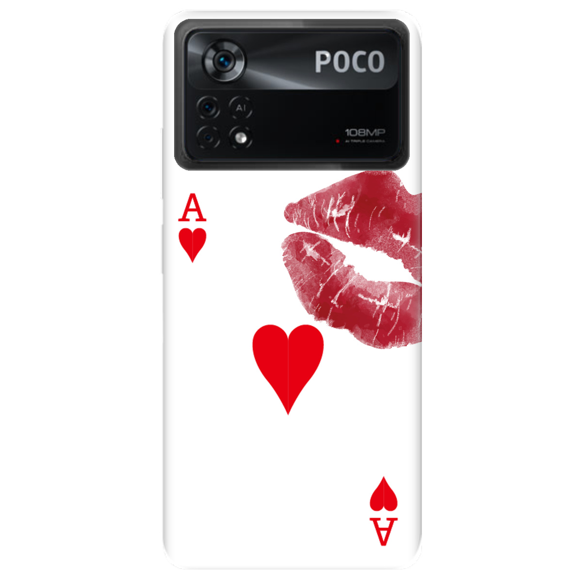 Чохол для Xiaomi Poco X4 Pro 5G Червовий поцілунок - фото 1 - Чохли для телефонів