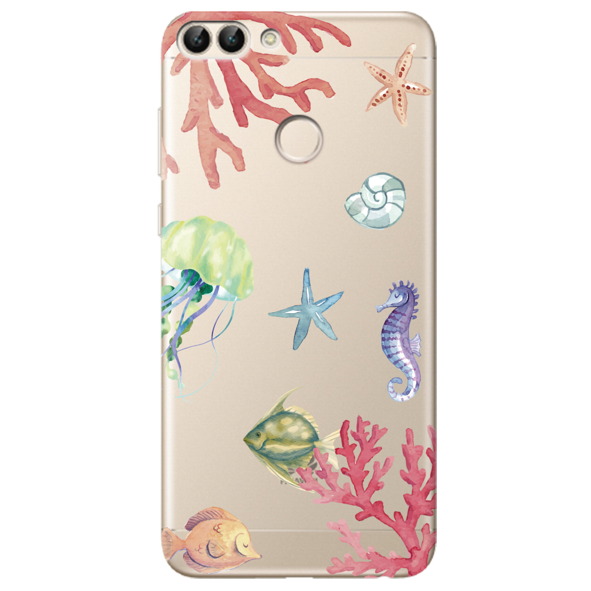 Чехол для Huawei P Smart Коралловый мир - фото 1 - Чехлы для телефонов