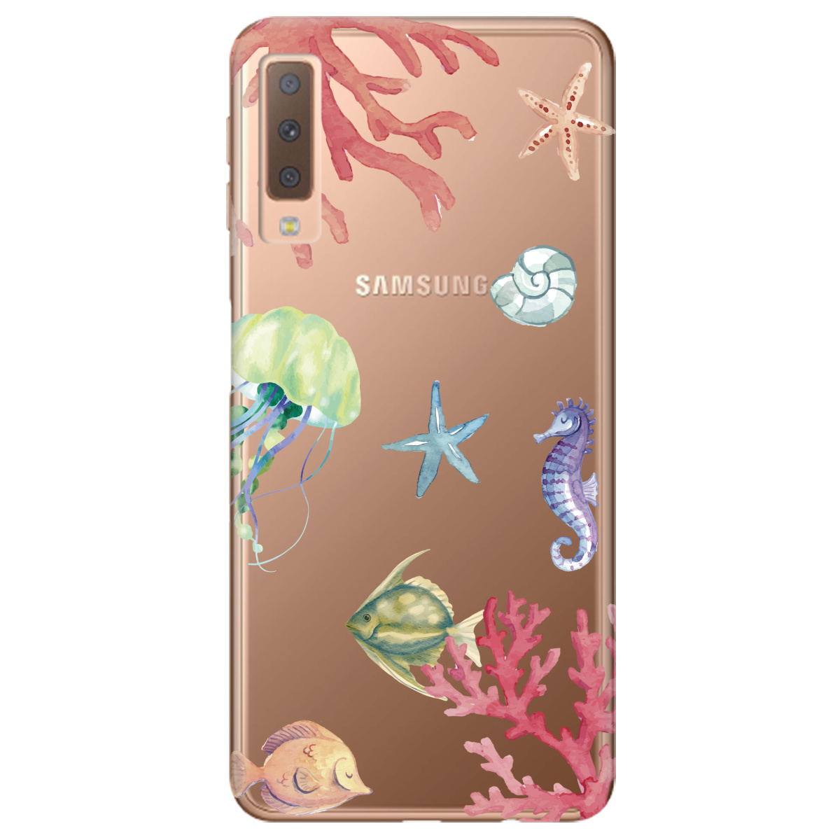 Чохол для Samsung Galaxy A7 2018 Кораловий світ - фото 1 - Чохли для телефонів