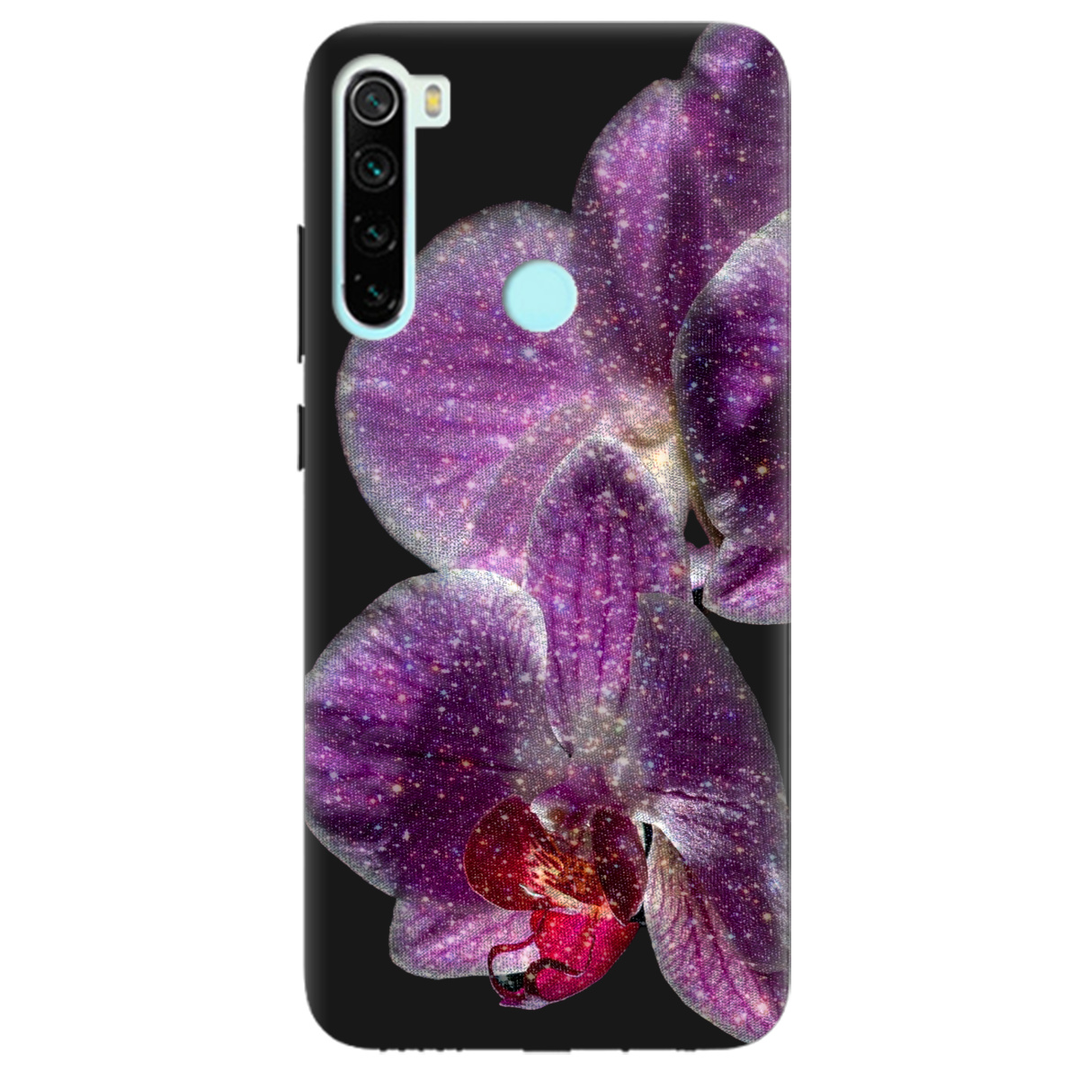 Чохол для Xiaomi Redmi Note 8 чорний матовий soft touch Чарівна орхідея - фото 1 Чохол для Xiaomi Redmi Note 8 чорний матовий soft touch Чарівна орхідея - фото 1 - Чохли для телефонів