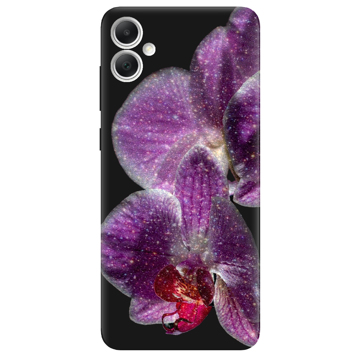 Чохол для Samsung Galaxy A05 чорний матовий soft touch Чарівна орхідея - фото 1 - Чохли для телефонів