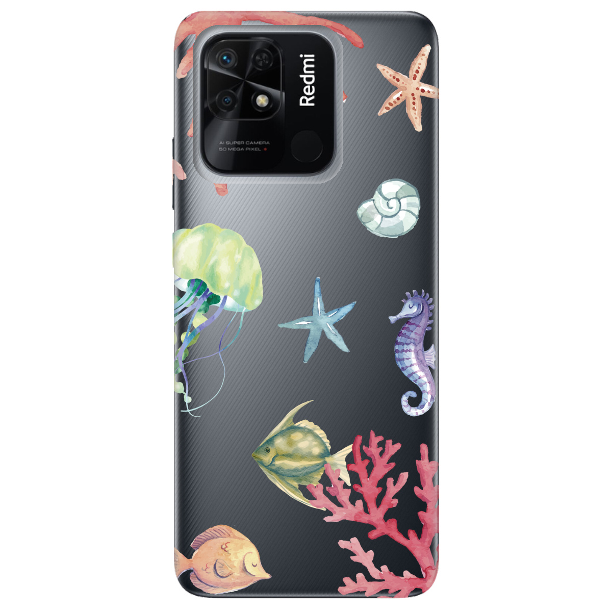 Чохол для Xiaomi Redmi 10C Кораловий світ - фото 1 - Чохли для телефонів