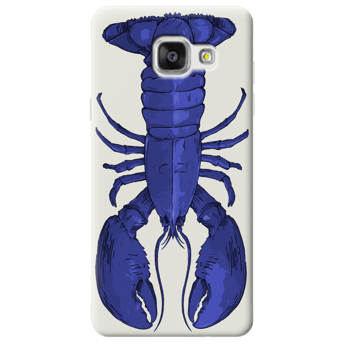 Чохол для Samsung Galaxy A5 2016 напівпрозорий матовий soft touch Синій лобстер - фото 1 - Чохли для телефонів