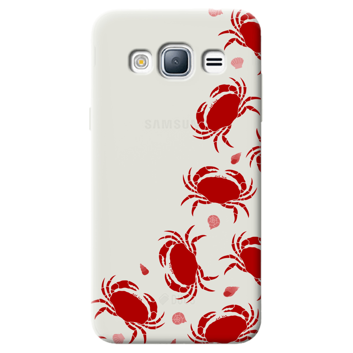 Чехол для Samsung Galaxy J3 2016 полупрозрачный матовый soft touch Крабовое побережье - фото 1 - Чехлы для телефонов