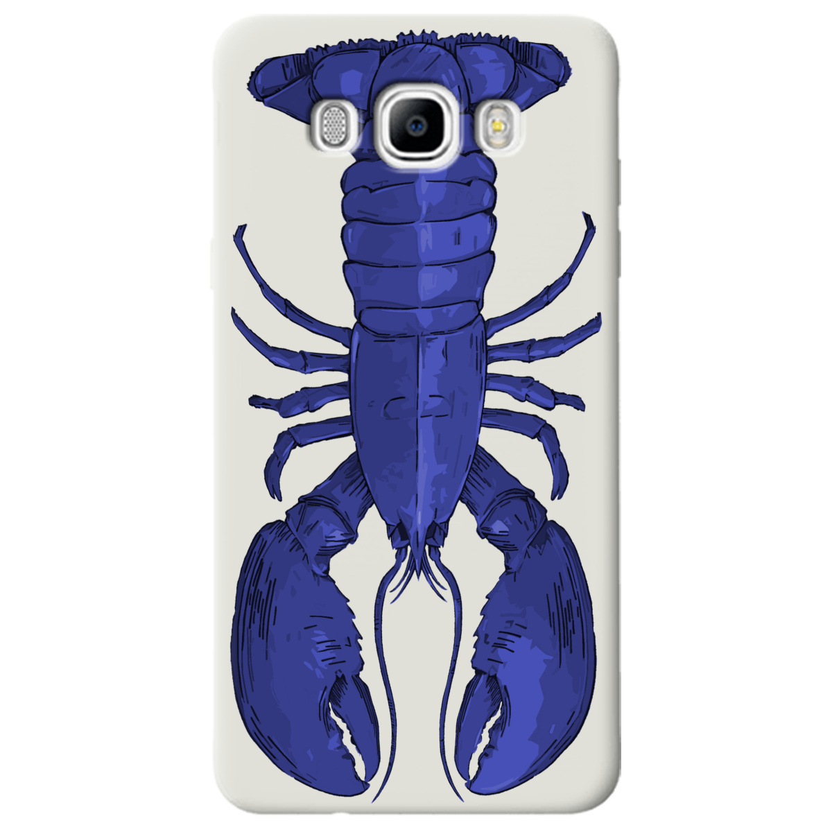 Чохол для Samsung Galaxy J7 2016 напівпрозорий матовий soft touch Синій лобстер - фото 1 - Чохли для телефонів