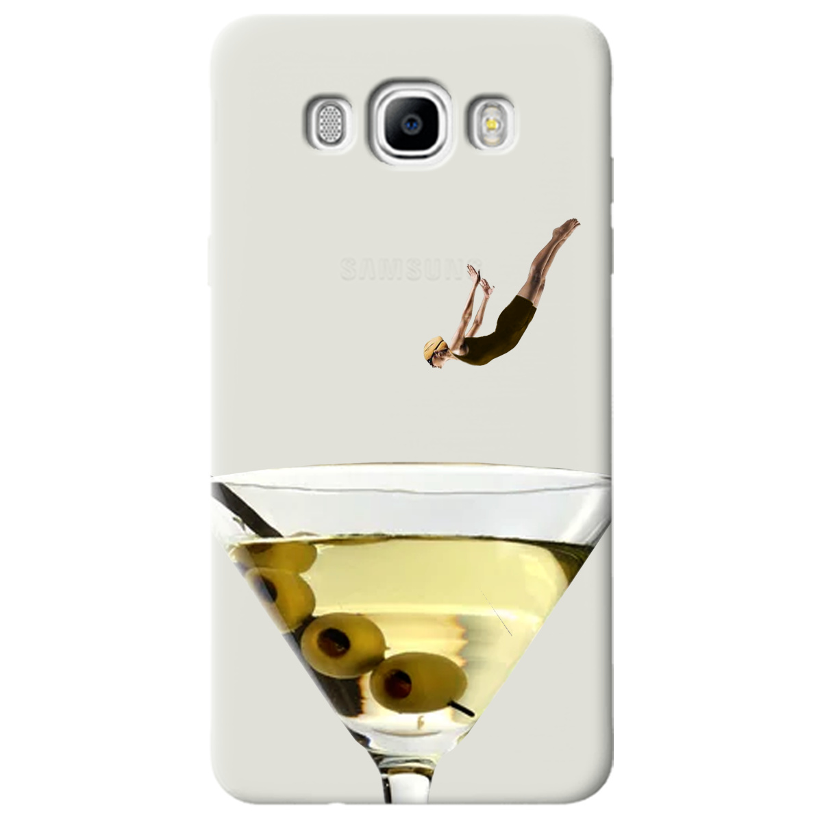 Чехол для Samsung Galaxy J7 2016 полупрозрачный матовый soft touch Ныряй с головой - фото 1 - Чехлы для телефонов