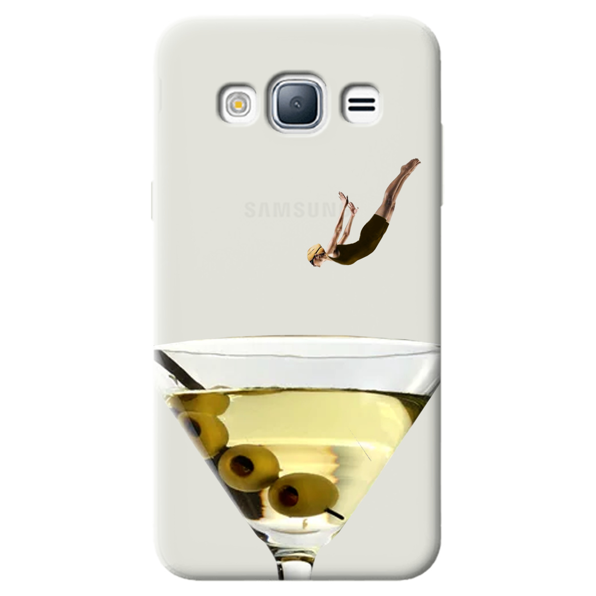 Чехол для Samsung Galaxy J3 2016 полупрозрачный матовый soft touch Ныряй с головой - фото 1 - Чехлы для телефонов