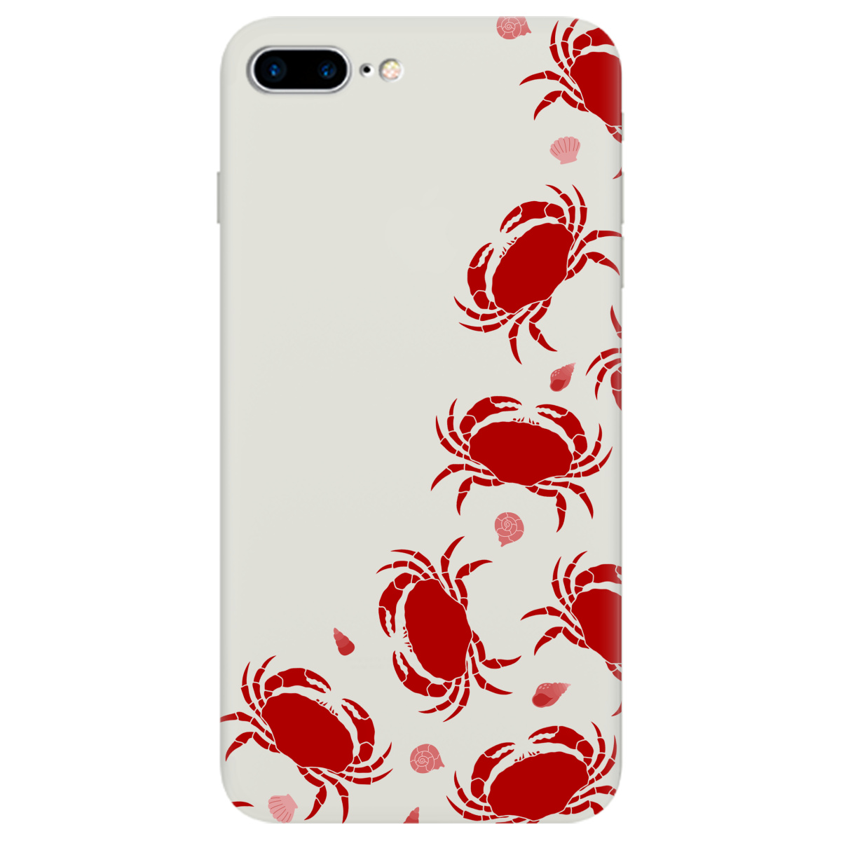Чохол для Apple iPhone 7 Plus напівпрозорий матовий soft touch Крабове узбережжя - фото 1 - Чохли для телефонів