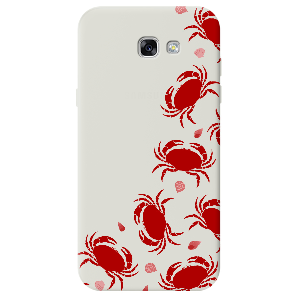 Чохол для Samsung Galaxy A7 2017 напівпрозорий матовий soft touch Крабове узбережжя - фото 1 - Чохли для телефонів