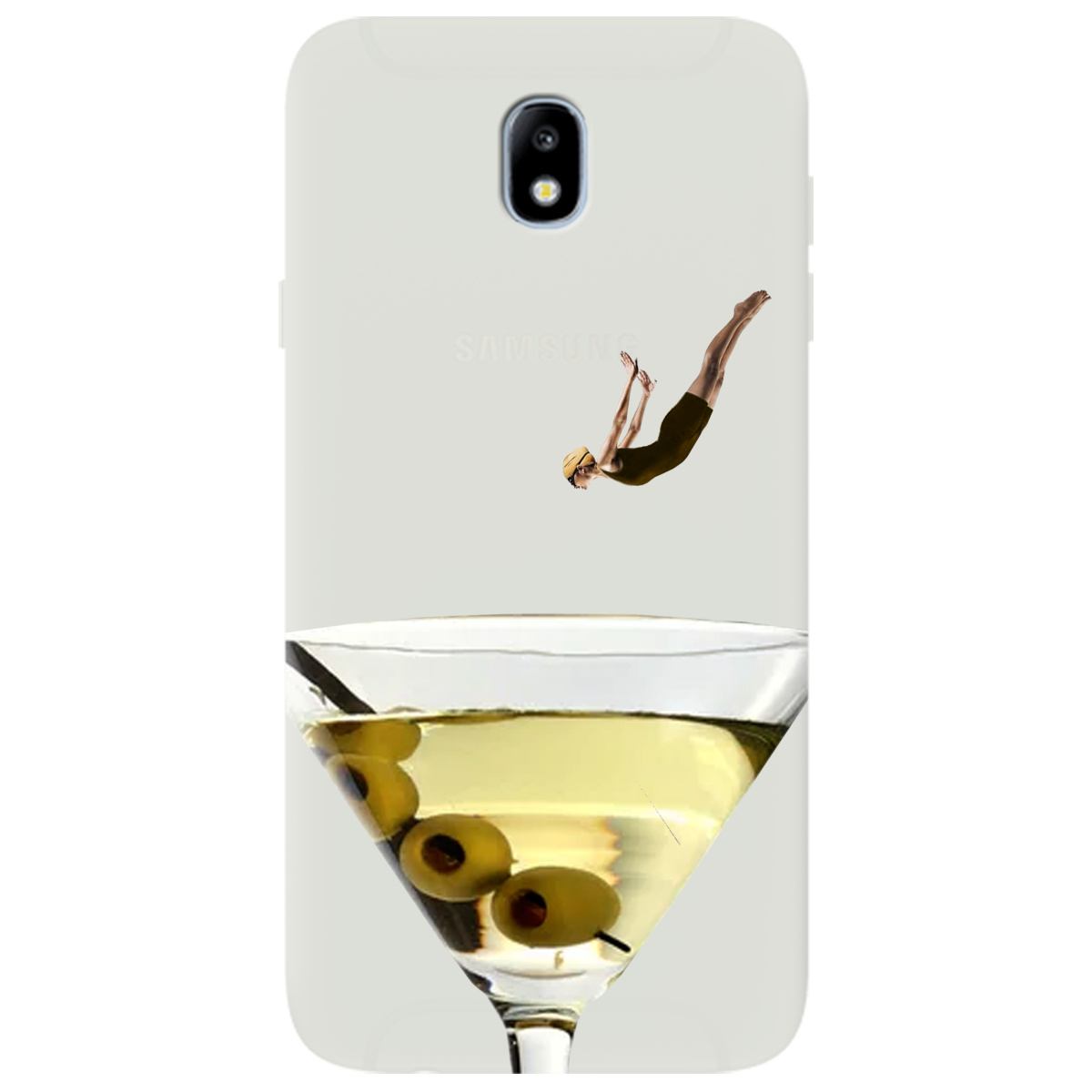 Чехол для Samsung Galaxy J7 2017 полупрозрачный матовый soft touch Ныряй с головой - фото 1 - Чехлы для телефонов