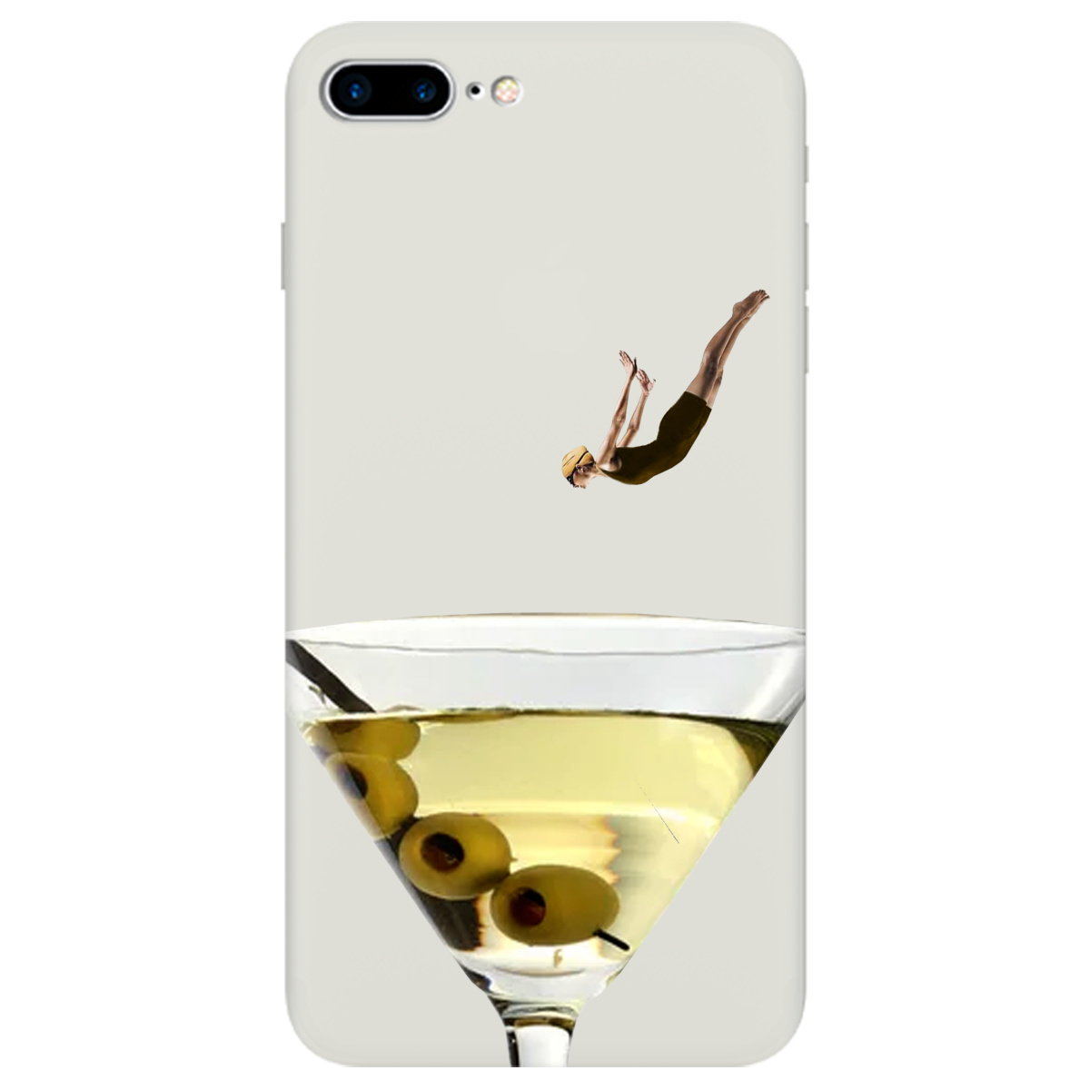 Чохол для Apple iPhone 8 Plus напівпрозорий матовий soft touch Пірнай з головою - фото 1 - Чохли для телефонів