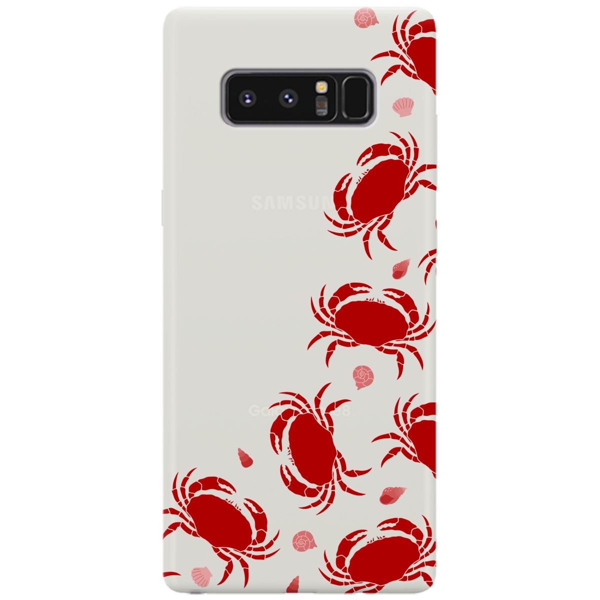 Чохол для Samsung Galaxy Note 8 напівпрозорий матовий soft touch Крабове узбережжя - фото 1 Чохол для Samsung Galaxy Note 8 напівпрозорий матовий soft touch Крабове узбережжя - фото 1 - Чохли для телефонів