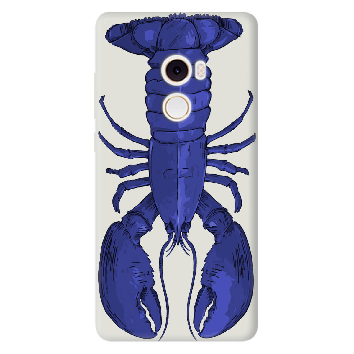 Чохол для Xiaomi Mi Mix 2 напівпрозорий матовий soft touch Синій лобстер - фото 1 - Чохли для телефонів