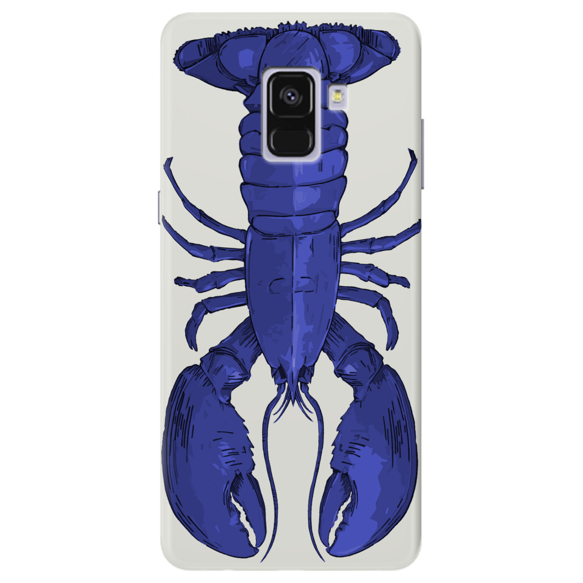 Чехол для Samsung Galaxy A8 Plus 2018 полупрозрачный матовый soft touch Синий лобстер - фото 1 Чехол для Samsung Galaxy A8 Plus 2018 полупрозрачный матовый soft touch Синий лобстер - фото 1 - Чехлы для телефонов