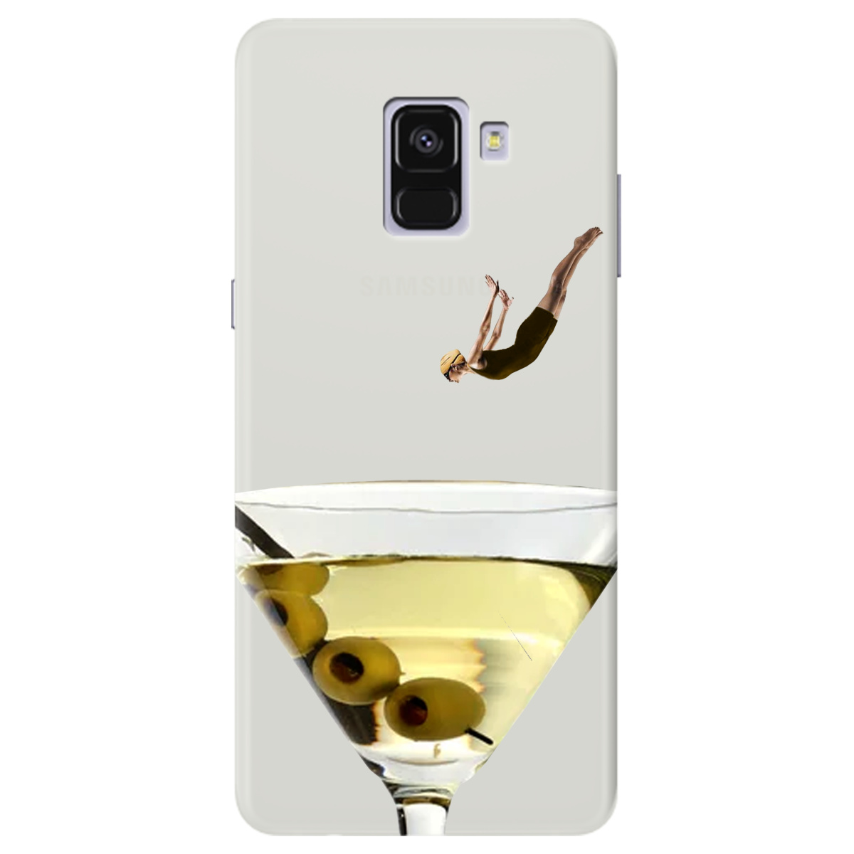 Чохол для Samsung Galaxy A8 Plus 2018 напівпрозорий матовий soft touch Пірнай з головою - фото 1 - Чохли для телефонів