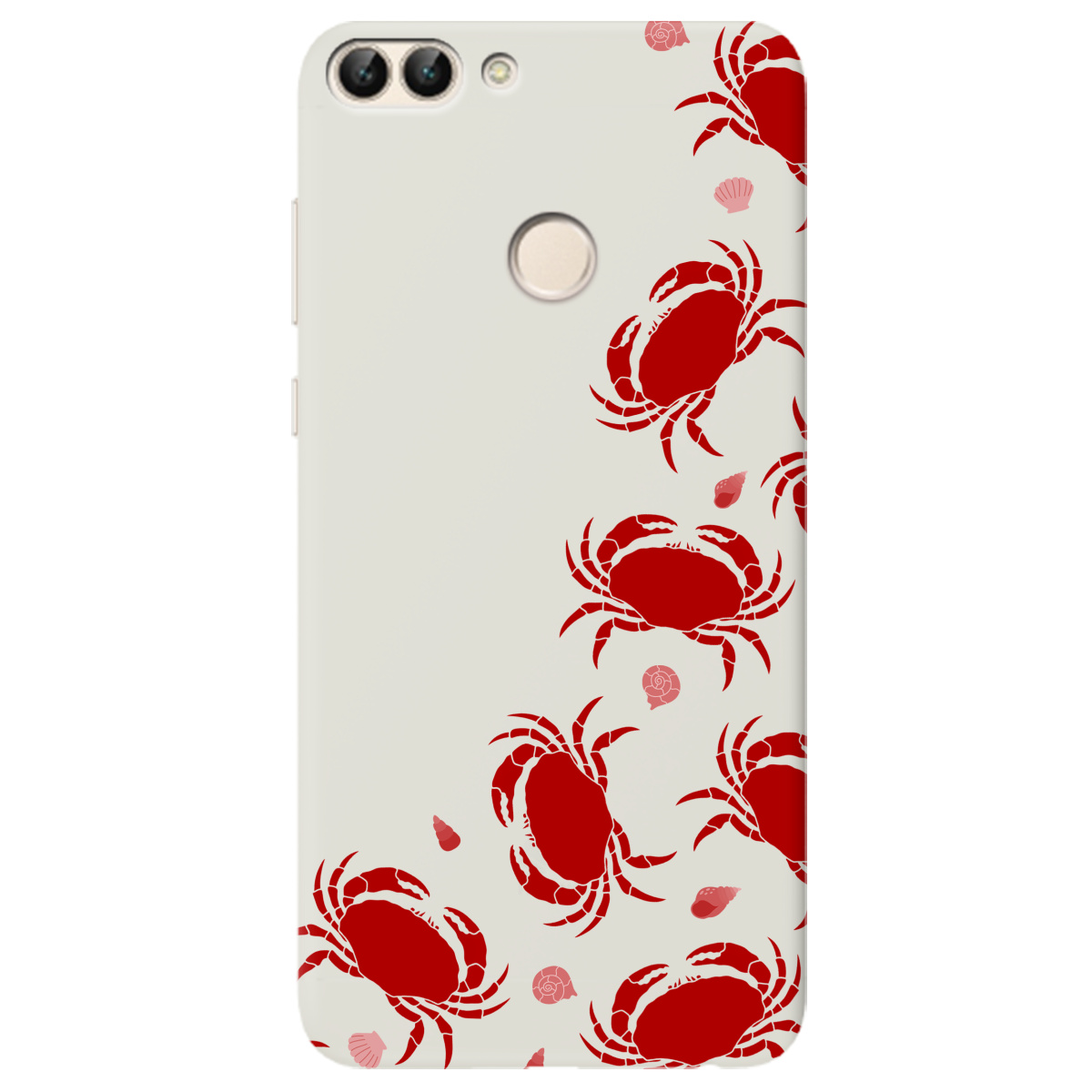 Чехол для Huawei P Smart полупрозрачный матовый soft touch Крабовое побережье - фото 1 - Чехлы для телефонов