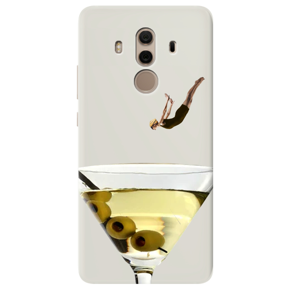 Чехол для Huawei Mate 10 Pro полупрозрачный матовый soft touch Ныряй с головой - фото 1 - Чехлы для телефонов