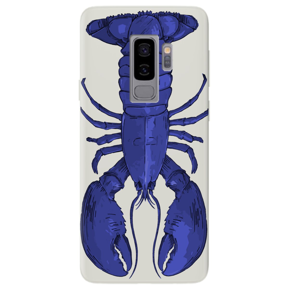 Чехол для Samsung Galaxy S9 Plus полупрозрачный матовый soft touch Синий лобстер - фото 1 - Чехлы для телефонов