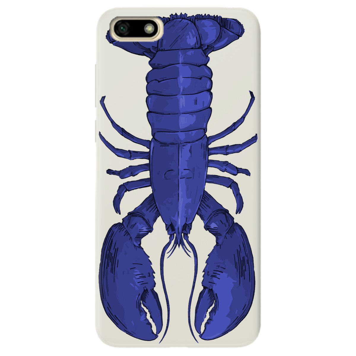 Чохол для Huawei Y5 2018 напівпрозорий матовий soft touch Синій лобстер - фото 1 - Чохли для телефонів