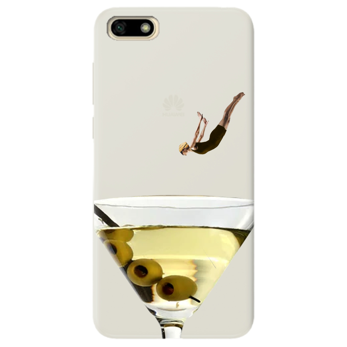 Чехол для Huawei Y5 2018 полупрозрачный матовый soft touch Ныряй с головой - фото 1 - Чехлы для телефонов