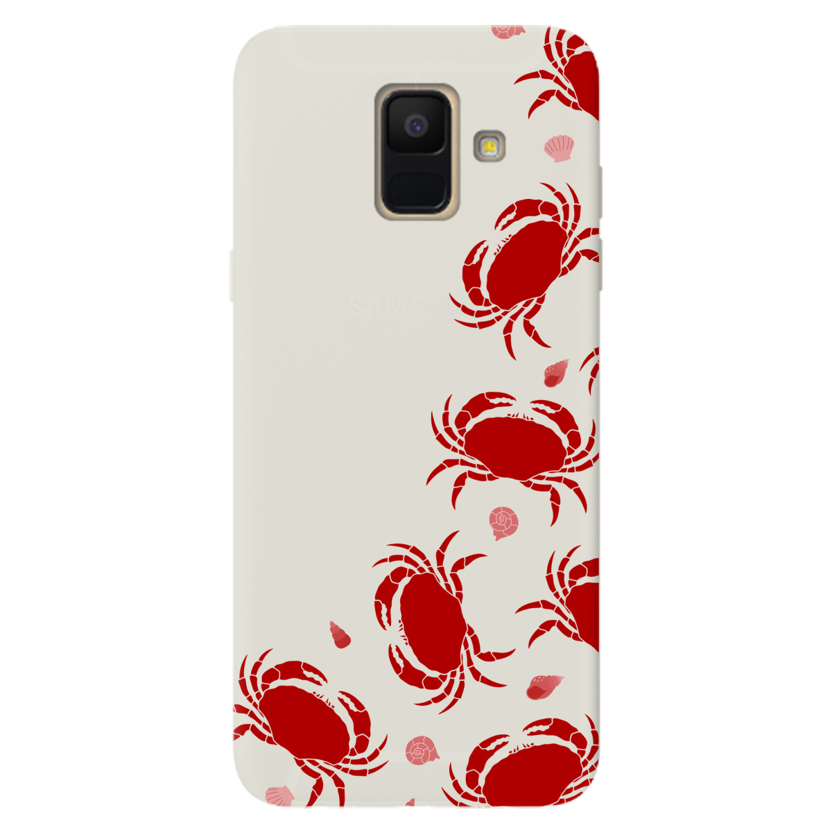 Чохол для Samsung Galaxy A6 2018 напівпрозорий матовий soft touch Крабове узбережжя - фото 1 Чохол для Samsung Galaxy A6 2018 напівпрозорий матовий soft touch Крабове узбережжя - фото 1 - Чохли для телефонів