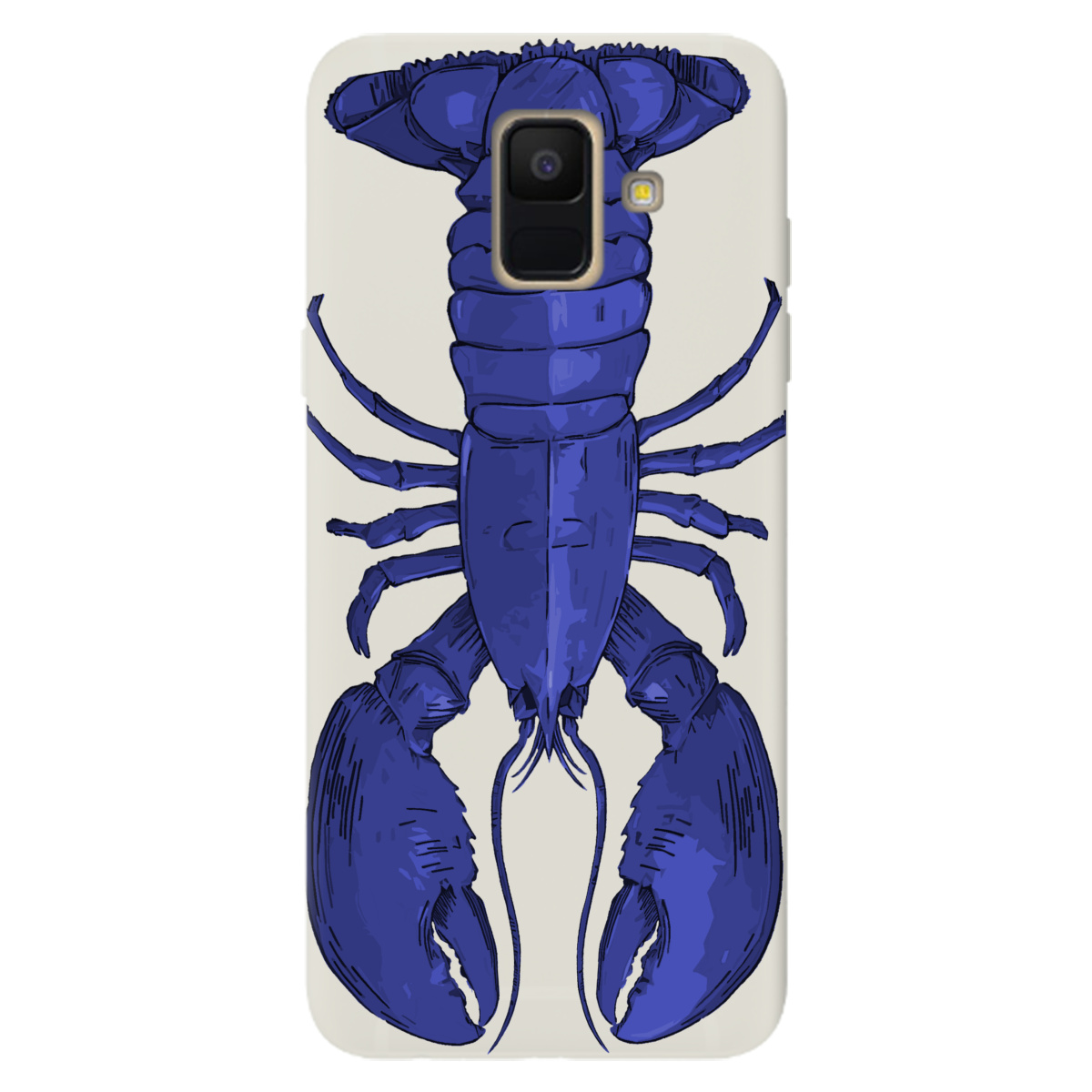 Чохол для Samsung Galaxy A6 2018 напівпрозорий матовий soft touch Синій лобстер - фото 1 Чохол для Samsung Galaxy A6 2018 напівпрозорий матовий soft touch Синій лобстер - фото 1 - Чохли для телефонів