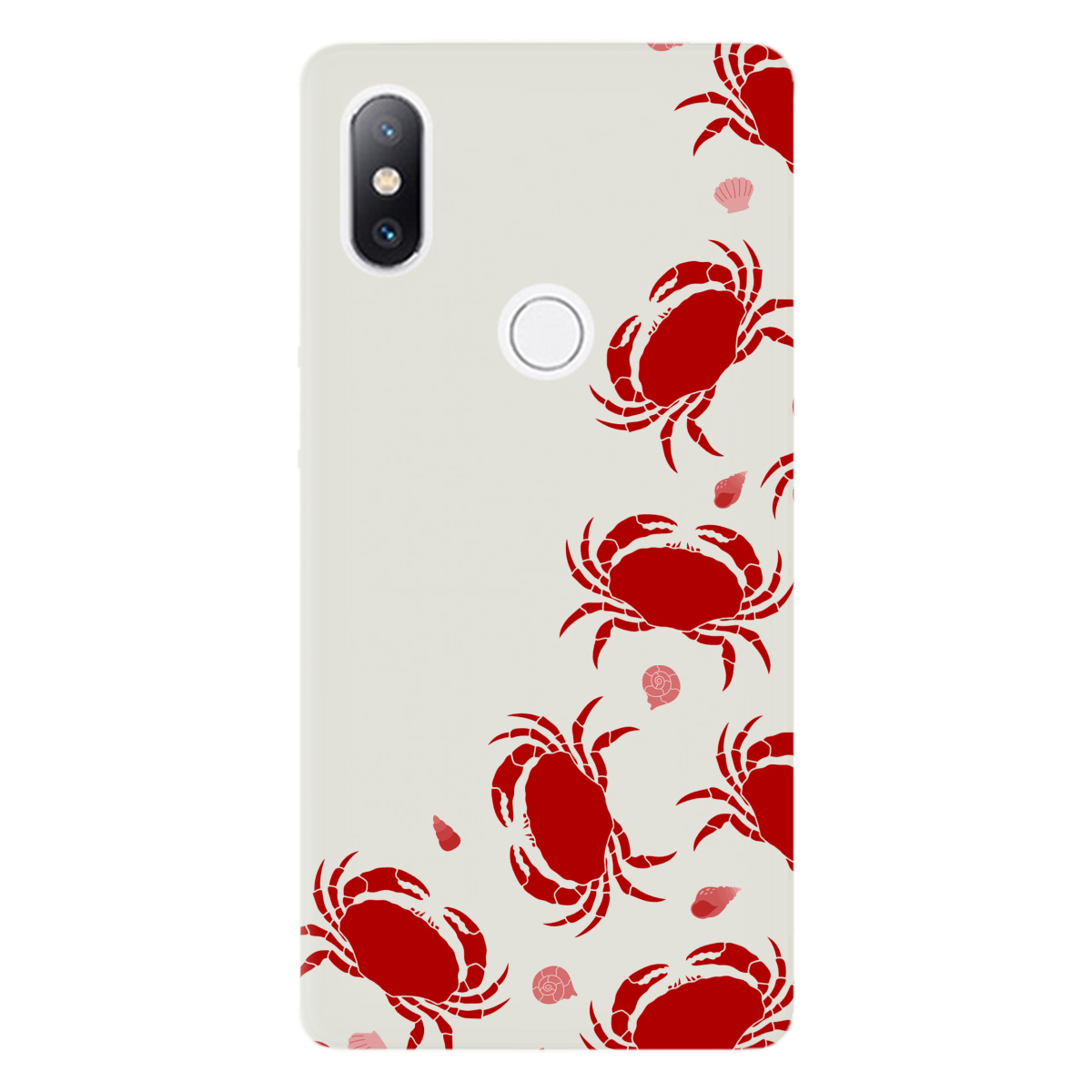 Чехол для Xiaomi Mi Mix 2S полупрозрачный матовый soft touch Крабовое побережье - фото 1 - Чехлы для телефонов