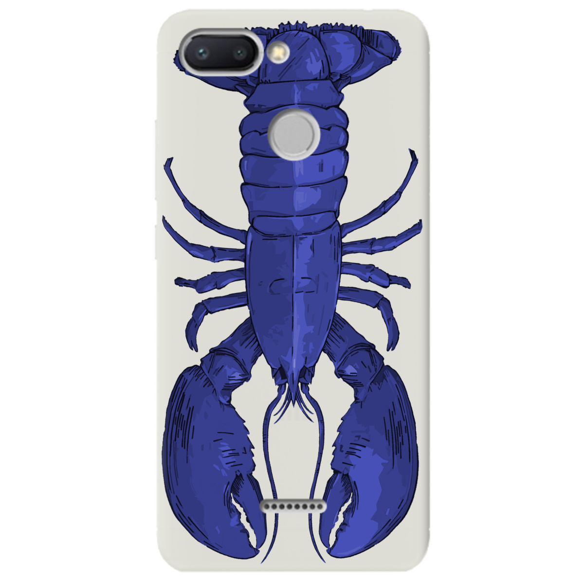 Чохол для Xiaomi Redmi 6 напівпрозорий матовий soft touch Синій лобстер - фото 1 - Чохли для телефонів