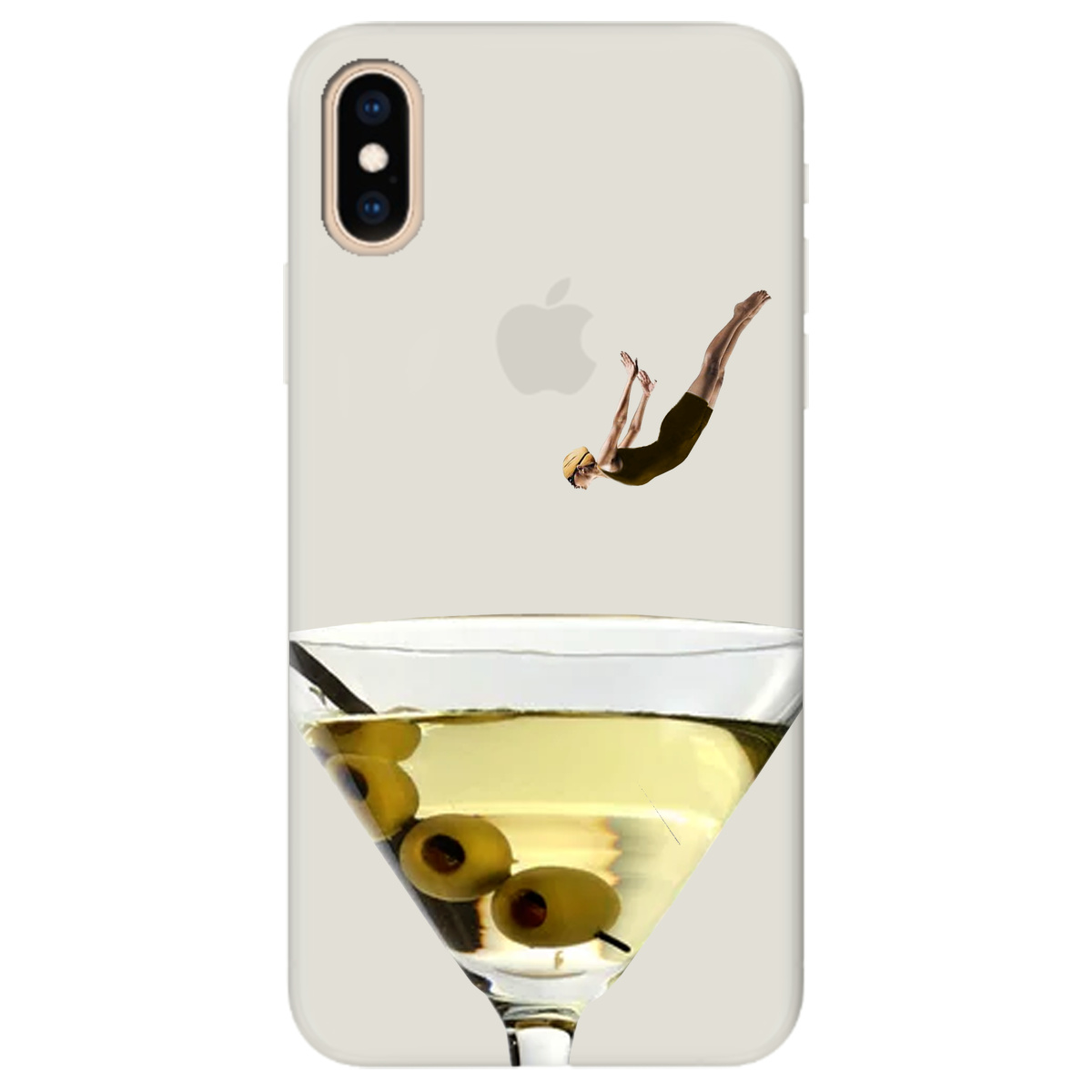 Чехол для Apple iPhone XS полупрозрачный матовый soft touch Ныряй с головой - фото 1 - Чехлы для телефонов