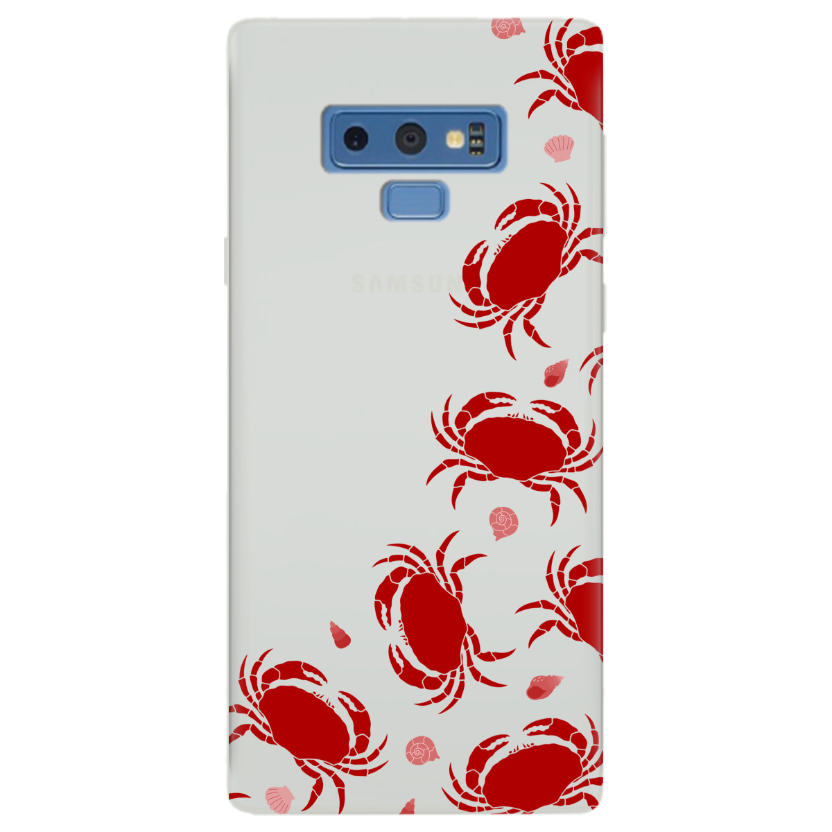 Чохол для Samsung Galaxy Note 9 напівпрозорий матовий soft touch Крабове узбережжя - фото 1 - Чохли для телефонів