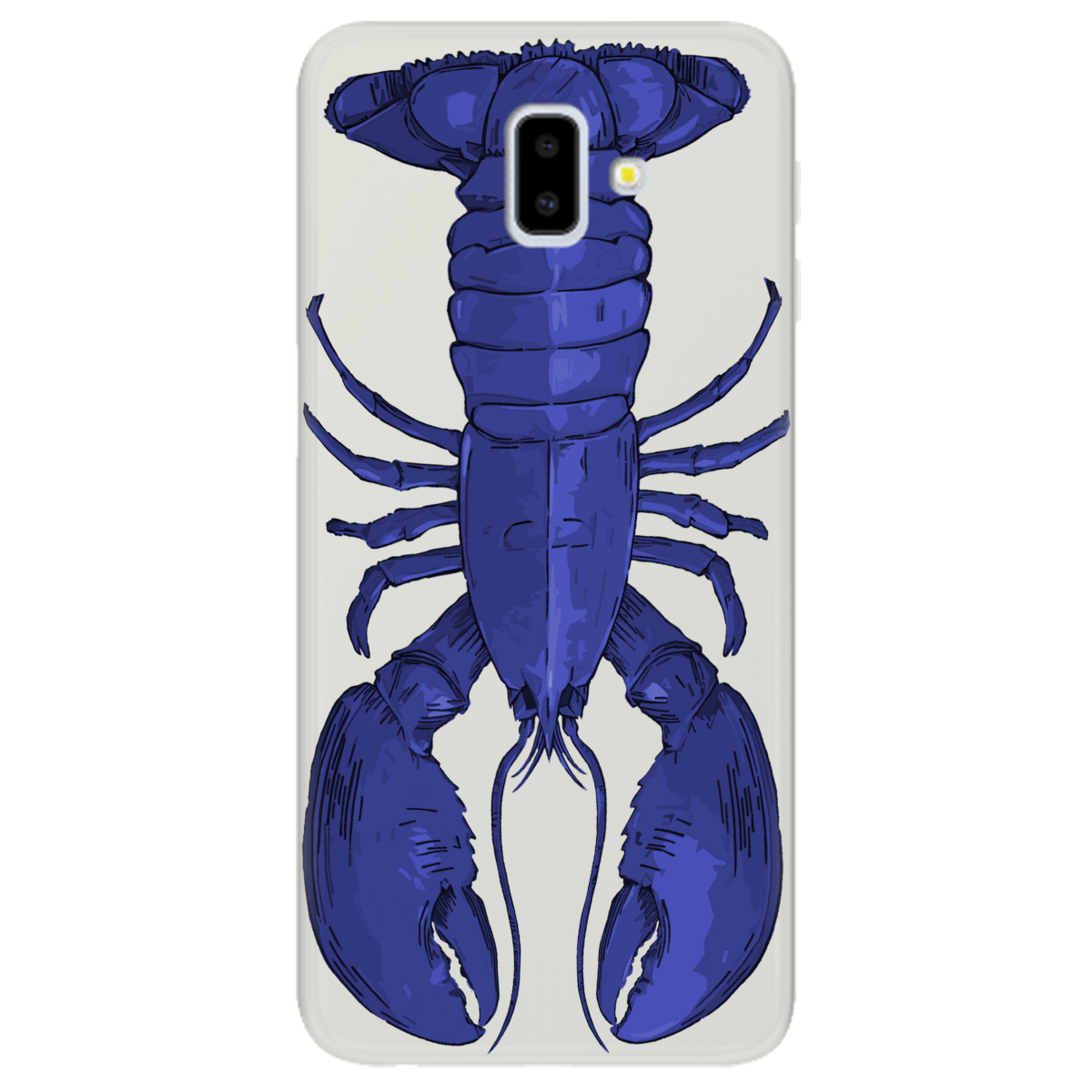 Чохол для Samsung Galaxy J6 Plus 2018 напівпрозорий матовий soft touch Синій лобстер - фото 1 - Чохли для телефонів