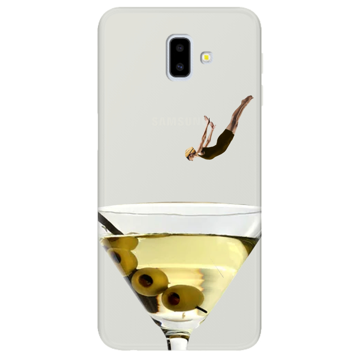 Чохол для Samsung Galaxy J6 Plus 2018 напівпрозорий матовий soft touch Пірнай з головою - фото 1 - Чохли для телефонів