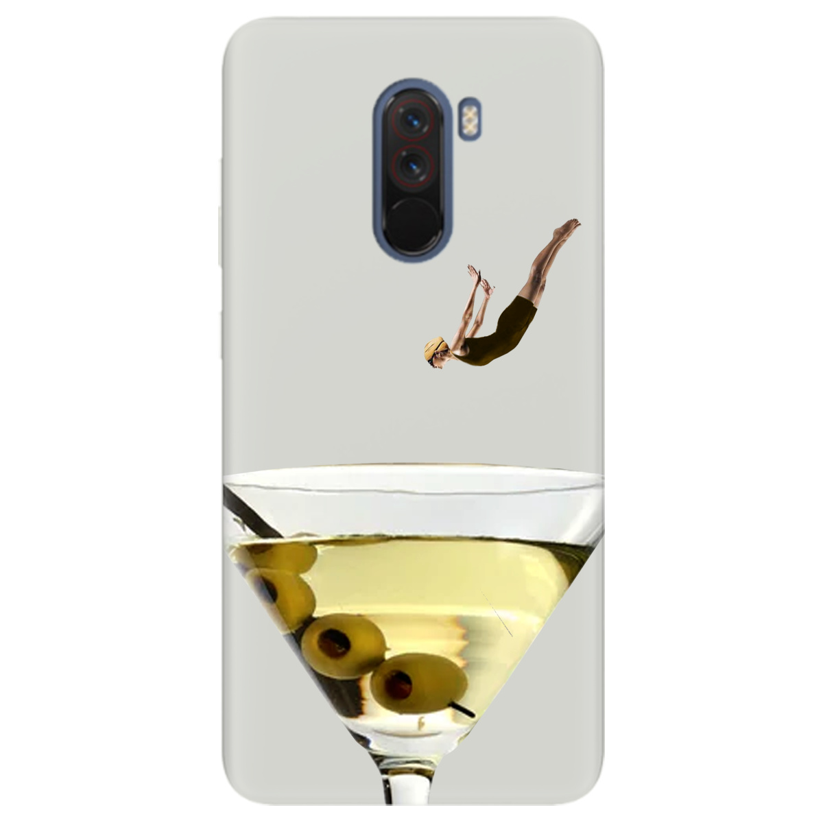 Чехол для Xiaomi Pocophone F1 полупрозрачный матовый soft touch Ныряй с головой - фото 1 - Чехлы для телефонов